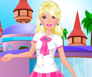 game Barbie going to school dress up