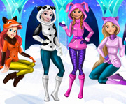 game Disney Princess Playing Snowballs