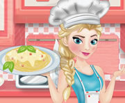 game Elsa cooking spaghetti