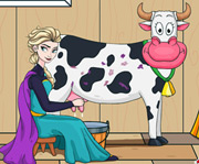 game Elsa Milking a Cow