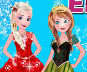 game Elsa With Anna Dressup