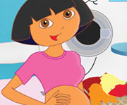 game Pregnant Dora Ironing Clothes