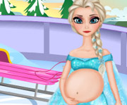 game Pregnant Elsa Ice Skating