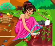 game Barbie Cleaning The Garden