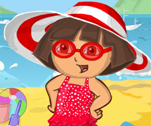 game Dora Beach Dress Up