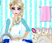 game Elsa Washing Dishes