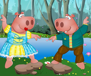 game Mr and Mrs Hippo Dress Up